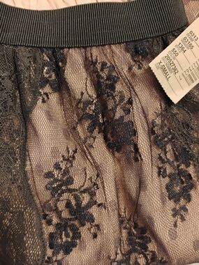 American Eagle Outfitters Triple Layer Black Floral Lace Skirt